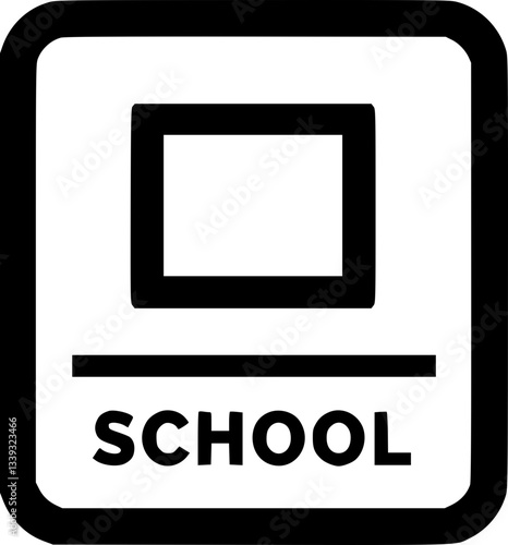 School Wall Magazine Monochrome Illustration Design Pattern Artwork Education Learning Creativity Graphics Print Display Monochrome Black White School Illustration Vector Style Minimalist Modern Simpl