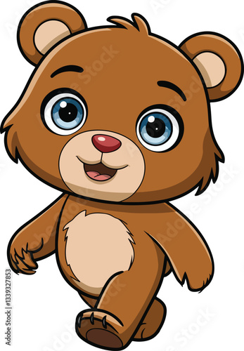 Cute Baby Bear Vector Illustration