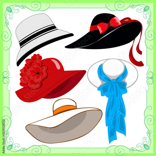 Elegant and luxurious romantic headdresses with bow and other decorations