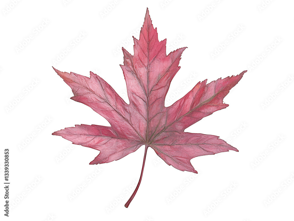 A vibrant red maple leaf showcasing intricate vein patterns and jagged edges, highlighting its unique autumnal beauty. A vibrant red maple leaf showcasing intricate vein patterns and jagged edges, highlighting its unique autumnal beauty.