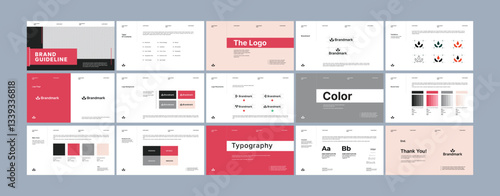 Complete Brand Identity Guidelines Template, Professional Logo Presentation, Modern Brand Guidelines Template	