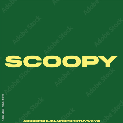 Bold rounded retro style alphabet display font vector. Groovy typeface