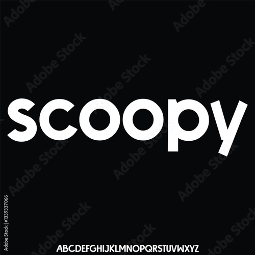 Bold rounded retro style alphabet display font vector. Groovy typeface
