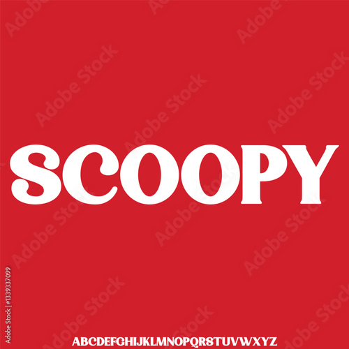 Bold rounded retro style alphabet display font vector. Groovy typeface