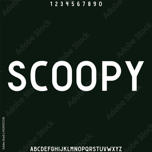 Bold rounded retro style alphabet display font vector. Groovy typeface