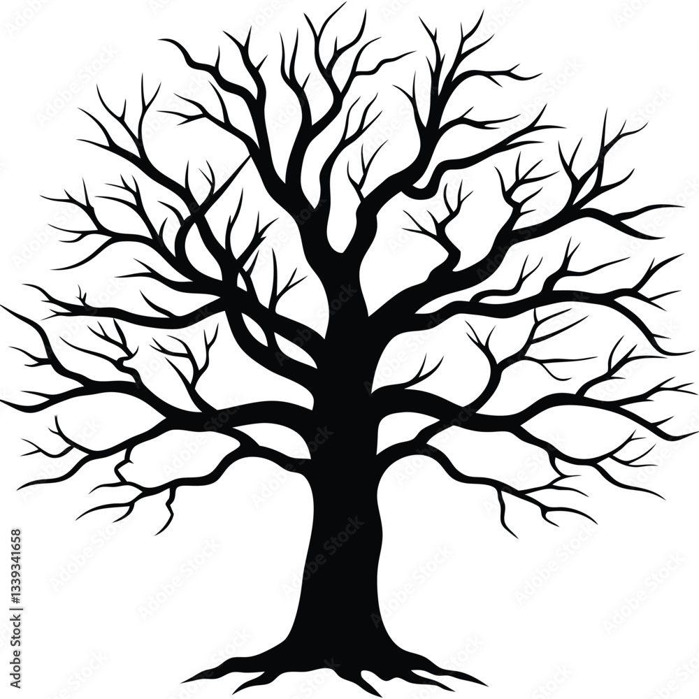 Obraz premium vector tree silhouette