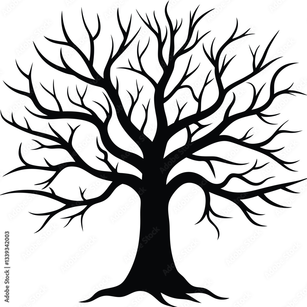 Obraz premium tree silhouette vector