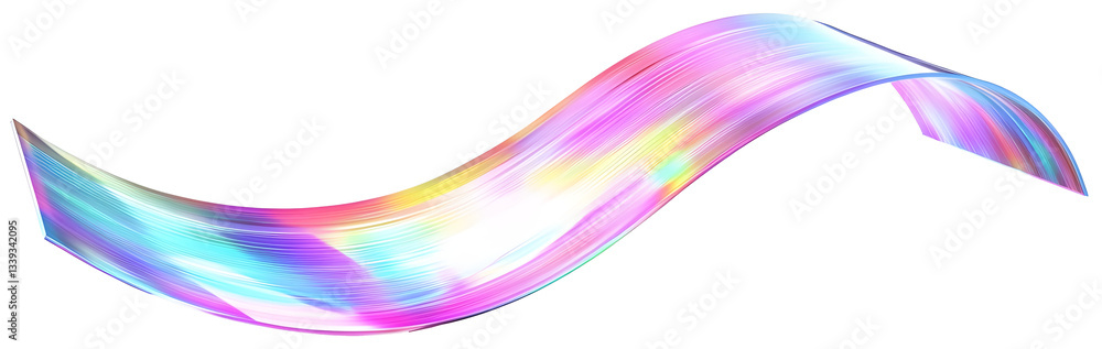 Mesmerizing Holographic Ribbon - Vibrant Abstract Modern 3D Design Mesmerizing Holographic Ribbon - Vibrant Abstract Modern 3D Design