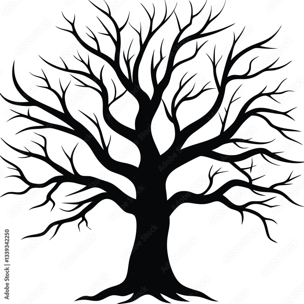Obraz premium tree silhouette vector