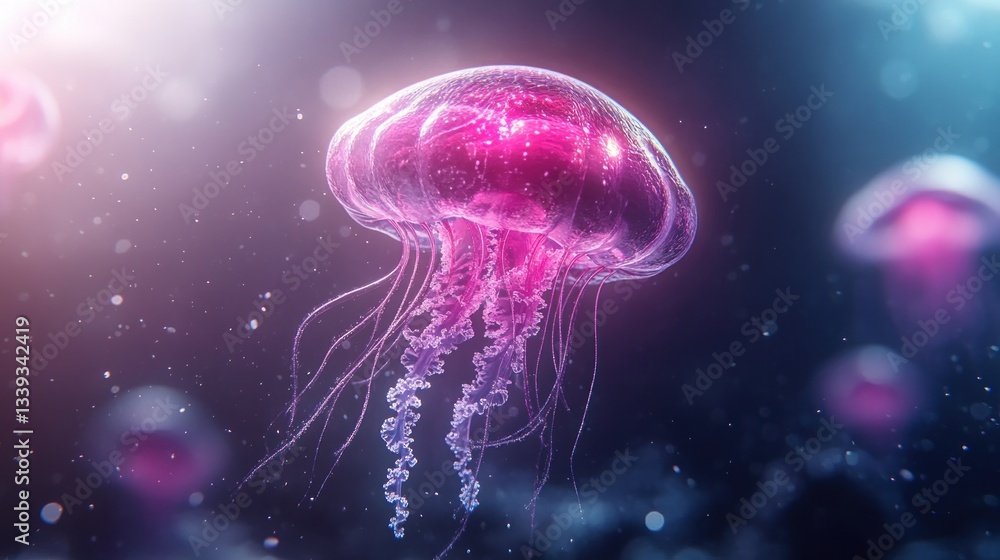 Luminous Jellyfish in the Deep Ocean