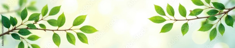 Isolated branches on white background with soft focus and natural light, foliage, soft focus, forest Isolated branches on white background with soft focus and natural light, foliage, soft focus, forest