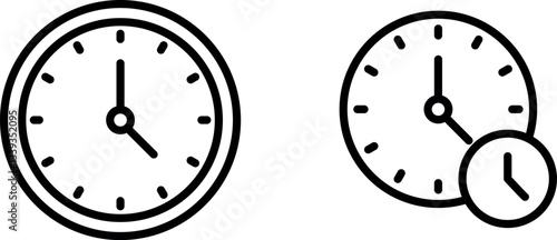 "Clock Icon – Timekeeping and Watch Symbol in Vector Style"