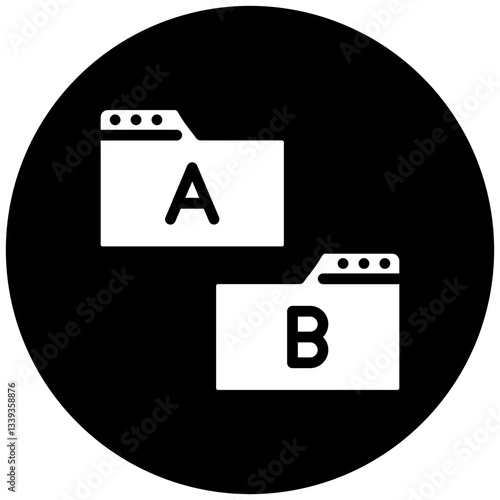 Vector Design Ab Testing Icon Style