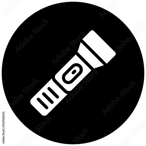 Vector Design Flashlight Icon Style