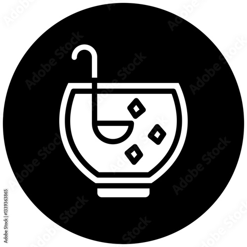 Vector Design Punch Bowl Icon Style