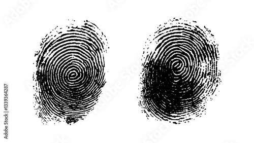 Vector abstract fingerprint with modern design and fingerprints on a background