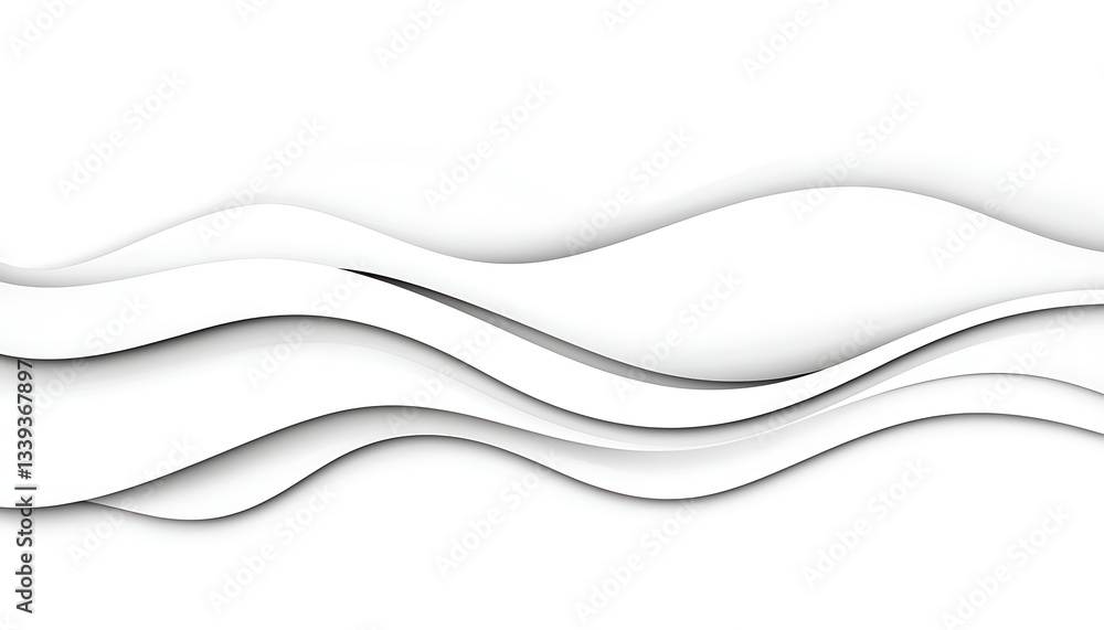 Obraz premium Abstract White Wave Pattern. (2)