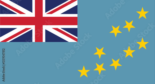 Free Download National Flag of Tuvalu Vector Illustration of the Tuvaluan Flag Tuvaluan Flag with Union Jack and Nine Island Stars Official National Symbol of Tuvalu - GFXLoad
