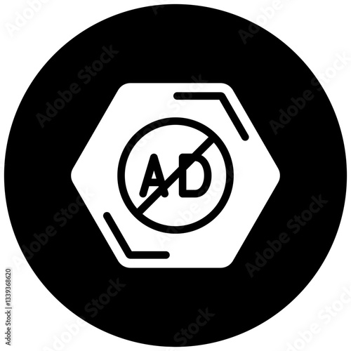 Vector Design AD Blocker Icon Style