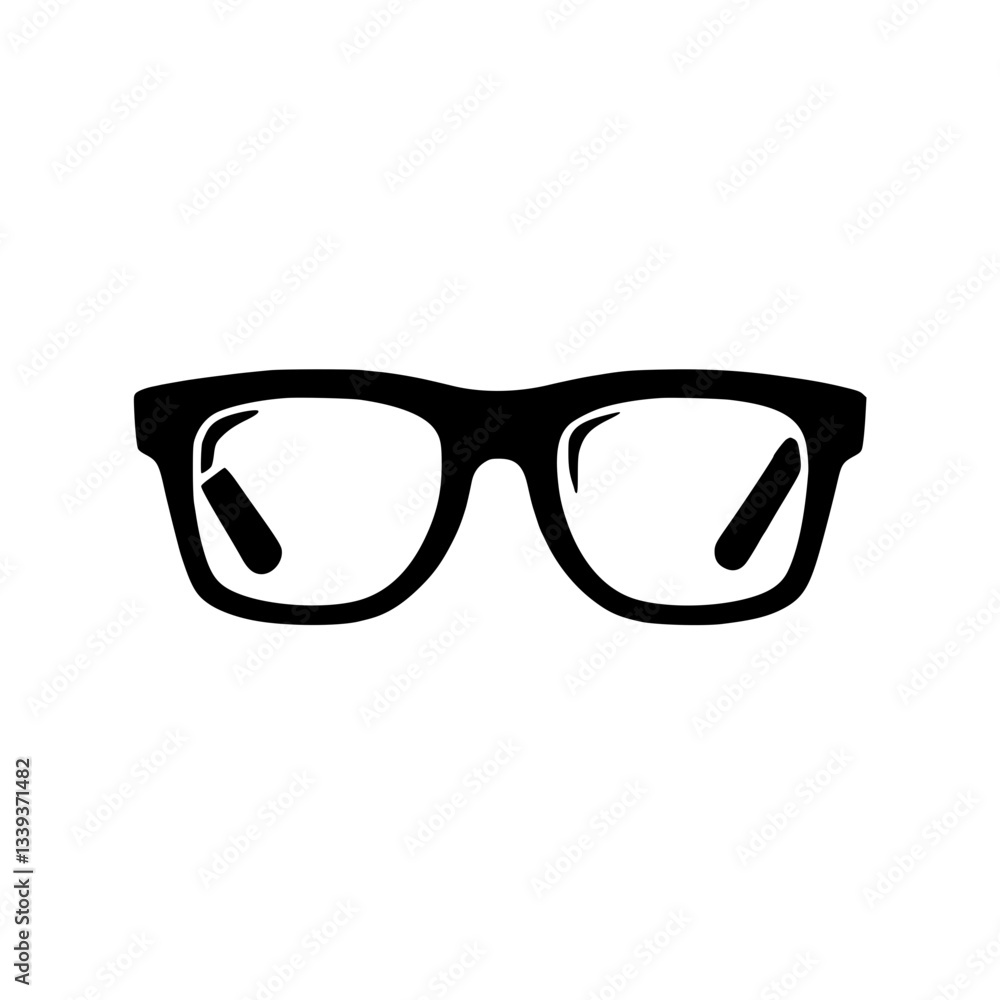 Fototapeta premium eyeglasses set against a crisp present a study in minimalist design and visual clarity A simple icon for seeing the world