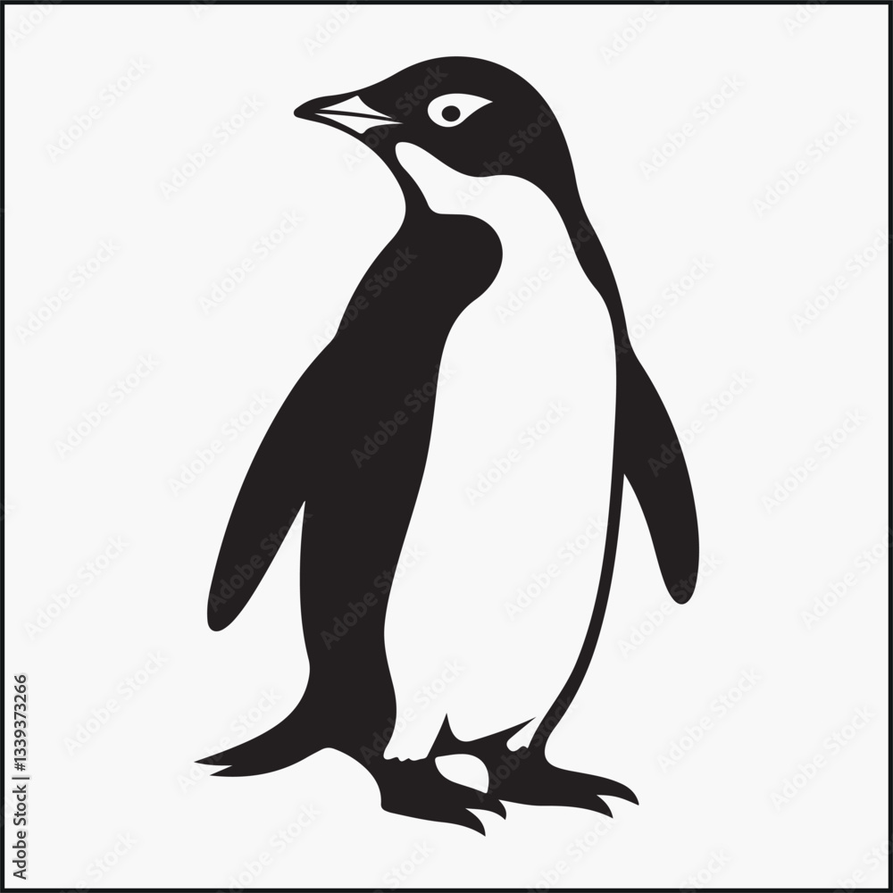 Fototapeta premium penguin silhouette vector