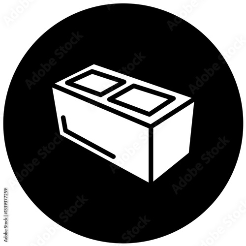 Concrete Block Vector Design Icon Style