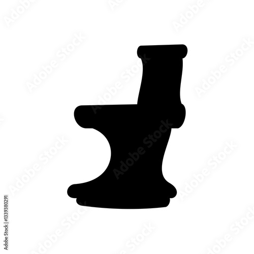 toilet icon, simple flat style, illustration, logo sign symbol pictogram template, for ui or ux isolated on white for mobile app, editable