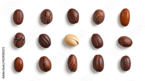Wallpaper Mural Coffee Beans Collection: A Diverse Array of Roasted Coffee Beans Torontodigital.ca