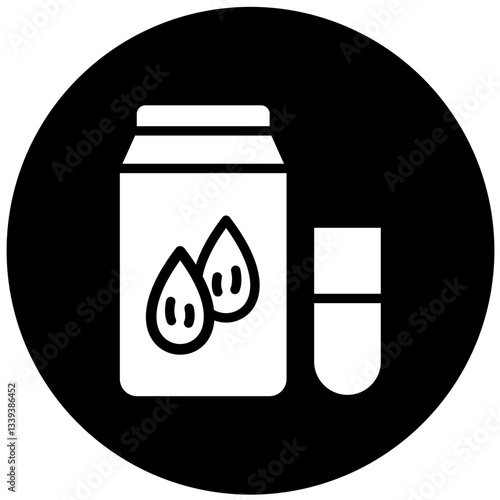 Almond Milk Vector Design Icon Style