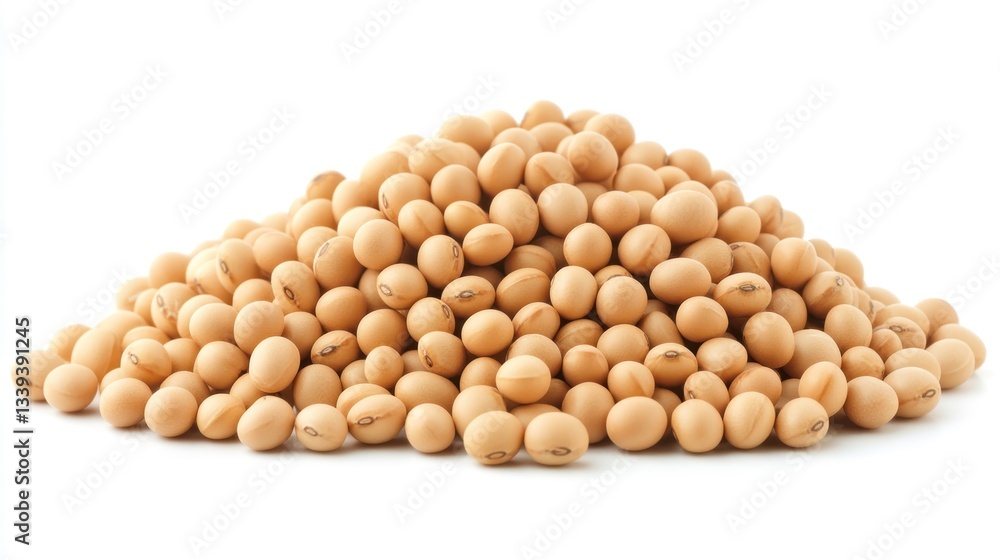 A Bountiful Heap of Soybeans: A Close-Up View of Nutrient-Rich Soybeans A Bountiful Heap of Soybeans: A Close-Up View of Nutrient-Rich Soybeans