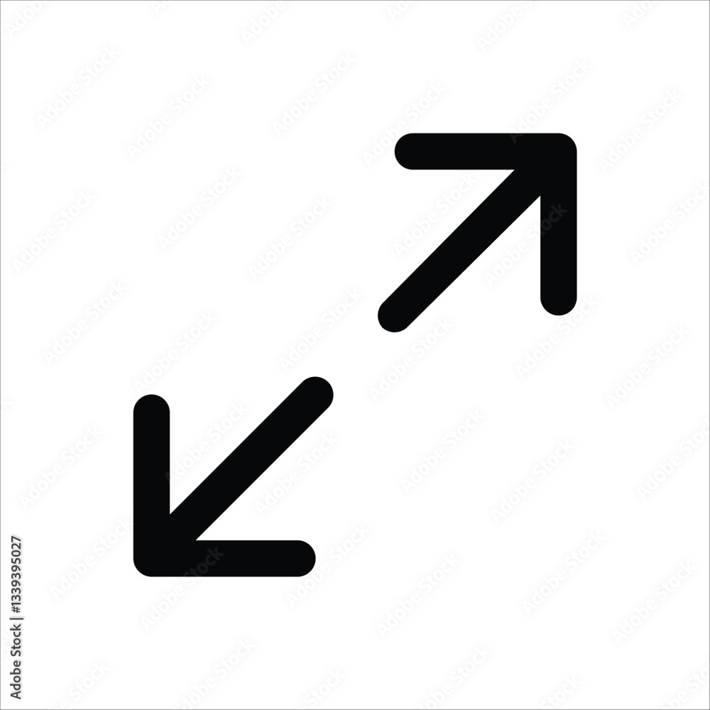 An icon representing diagonal movement or direction. An icon representing diagonal movement or direction.