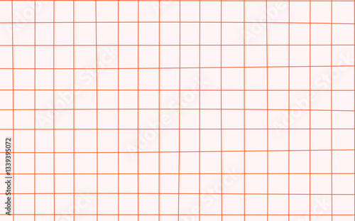 Graph ink doodle check paper. Printable squared grid paper with color lines. Geometric background for school, wrapping, invitations, card, scrapbooking, notebook, diary. Realistic lined paper blank.