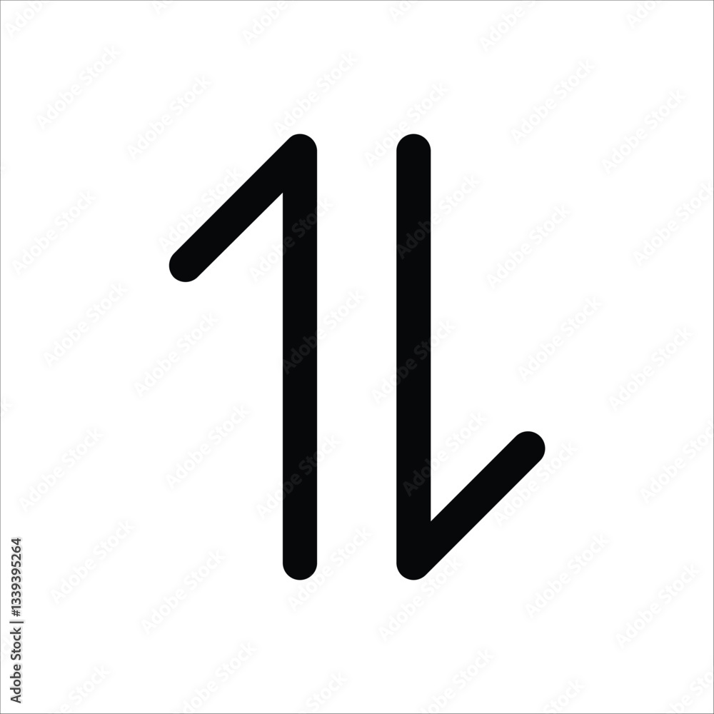 An icon representing vertical alignment in design or layout. An icon representing vertical alignment in design or layout.