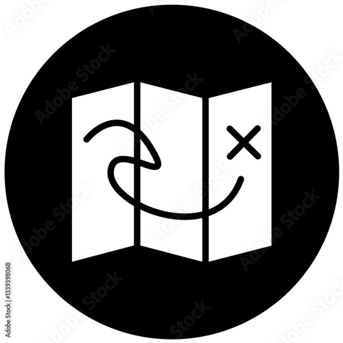 Vector Design Treasure Map Icon Style