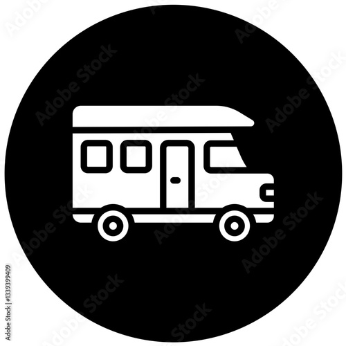 Vector Design Camper Van Icon Style