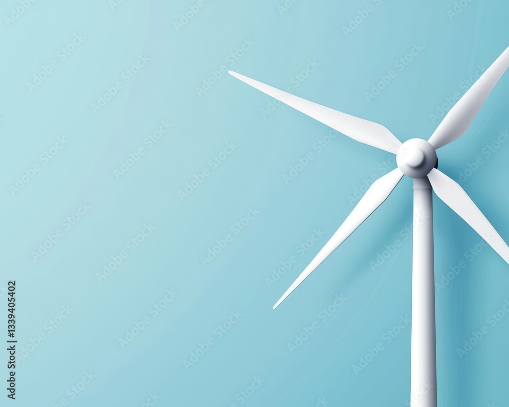 Elegant wind turbine shadows stretching across a minimalist background Elegant wind turbine shadows stretching across a minimalist background