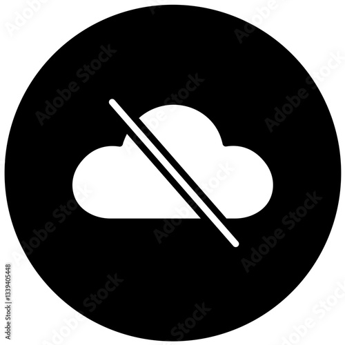 Vector Design Cloud Inaccessible Icon Style