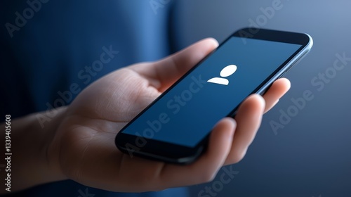 Wallpaper Mural Closeup of a mobile phone app in use, focus on technology, user experience, and design Torontodigital.ca