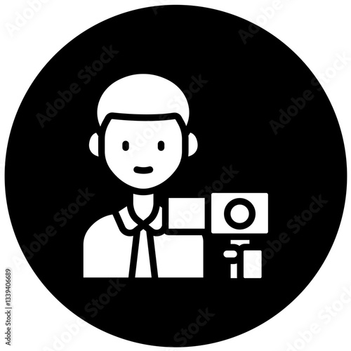 Vector Design Cameraman Icon Style