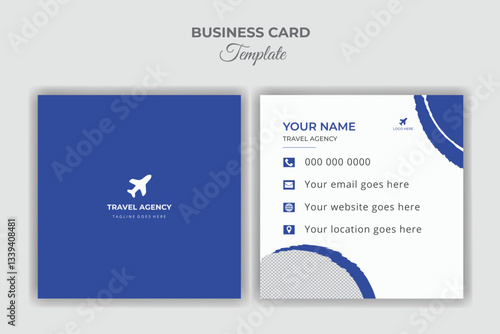 Travel agency and professional unique business card template
