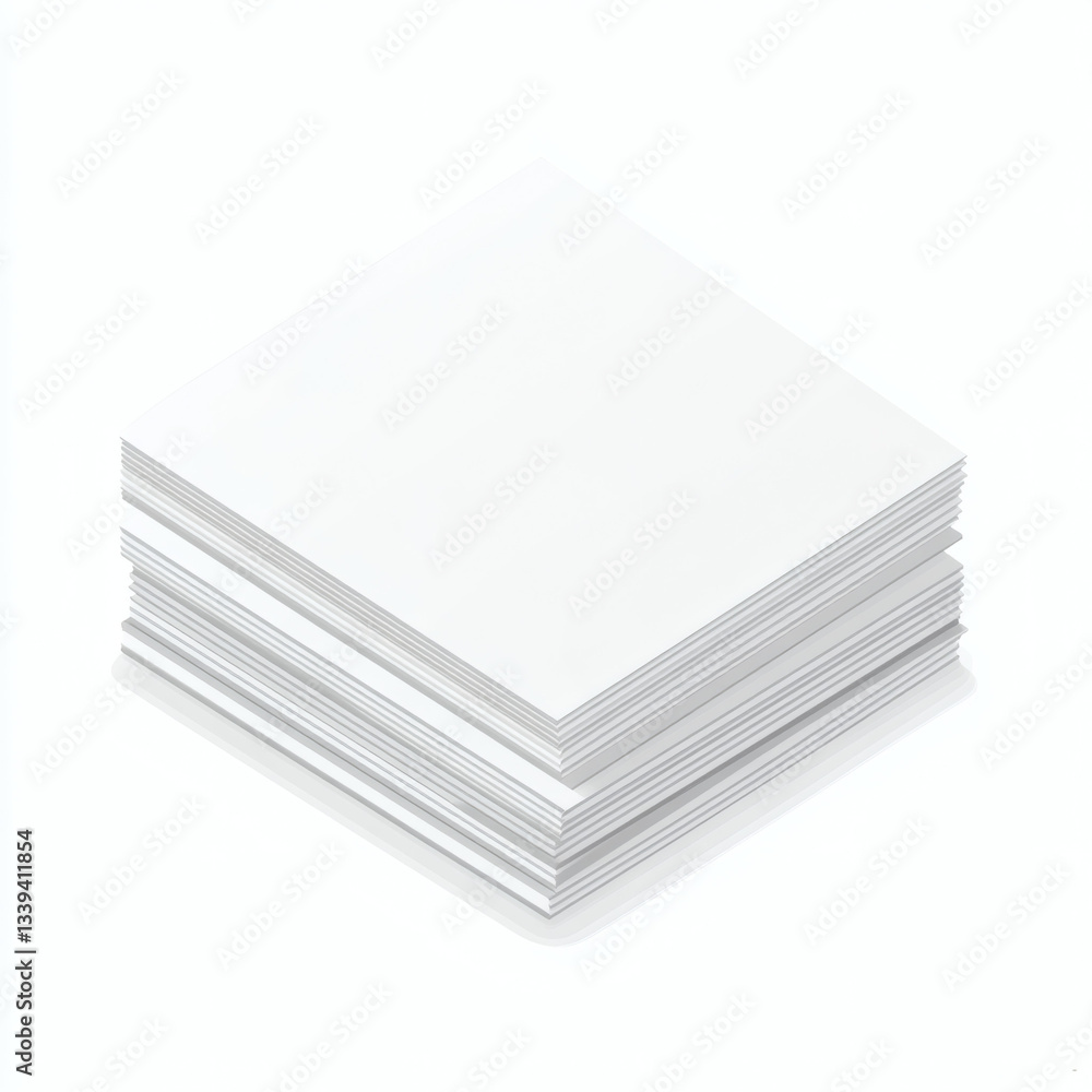 Stack of Blank White Paper on a Smooth Surface Stack of Blank White Paper on a Smooth Surface