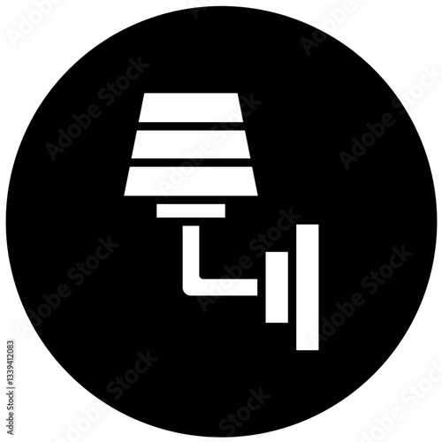 Vector Design Wall Lamp Icon Style