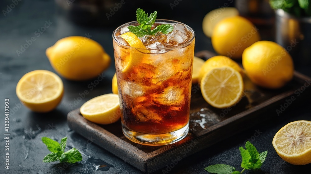 Refreshing Iced Tea with Lemon and Mint: A Summer Delight Refreshing Iced Tea with Lemon and Mint: A Summer Delight