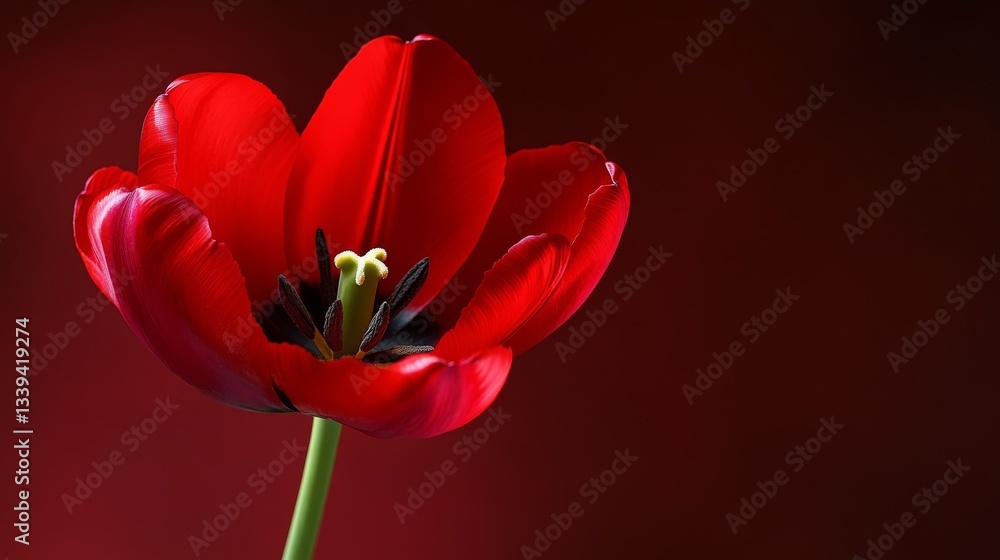 Stunning Red Tulip Close-up Stunning Red Tulip Close-up