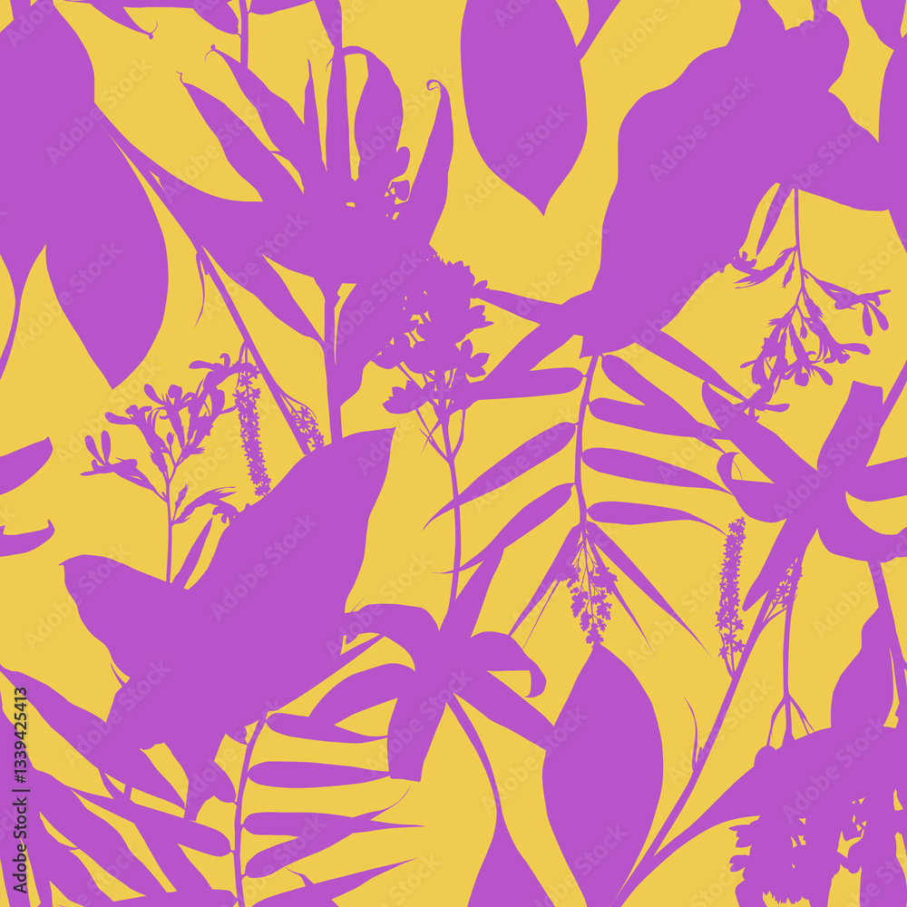 Tropical pattern, floral, leaves. Digital print in Repeat (rapport), Resolution 300 DPI, ideal for fashion, decoration and stationery. Tropical pattern, floral, leaves. Digital print in Repeat (rapport), Resolution 300 DPI, ideal for fashion, decoration and stationery.
