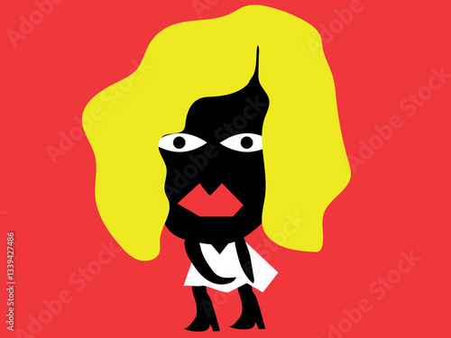 Black Merlin. VECTOR ARTWORK. Modern digital art.