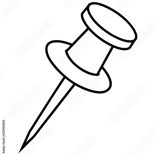 push pin isolated on white