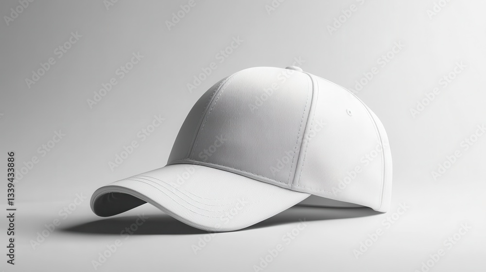 Minimal White Baseball Cap Mockup for Design Use Minimal White Baseball Cap Mockup for Design Use