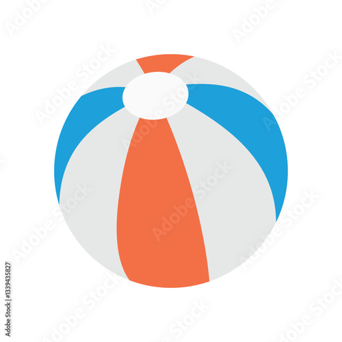 Beach ball on a white background