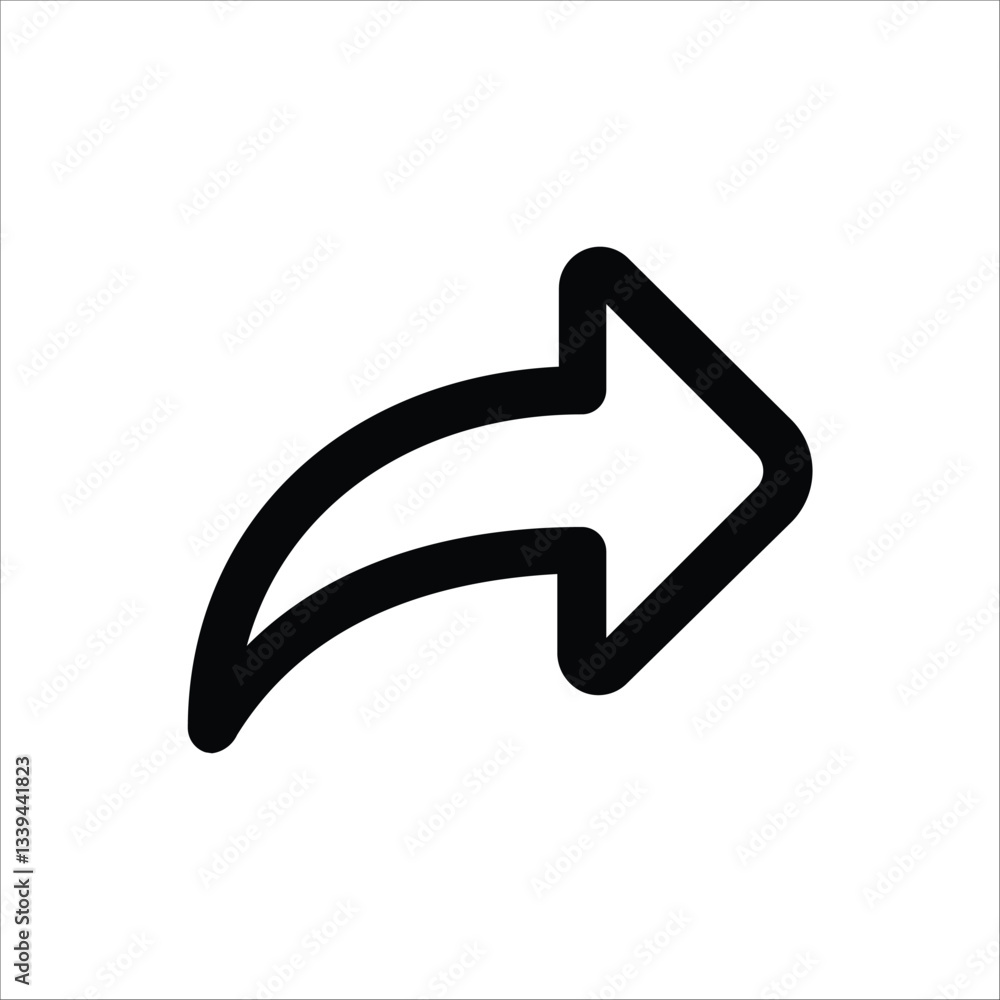A basic reply icon, suitable for various communication contexts.